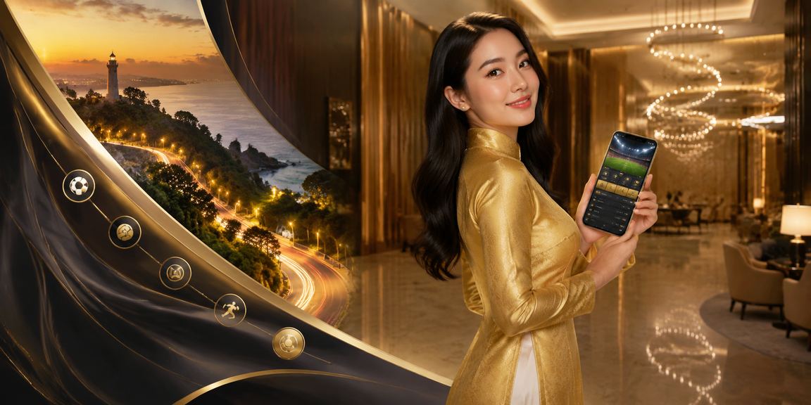 Người dùng tại Vũng Tàu tìm hiểu thông tin cá cược thể thao trực tuyến trong trang phục áo dài truyền thống